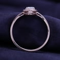 thumbnail image 6 of AFFY Round Shape White Cubic Zirconia 14k Rose Gold Over Sterling Silver Halo Engagement Ring, 6 of 7