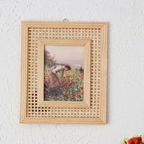 Topbathy woven photo frames Photo Frame Wood Memory Preservation Family Living Room 1Pcs