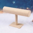 thumbnail image 6 of Velvet Leatherette Bracelet Bangle Watch Rack Holder Jewelry Display , Beige Linen, as described, 6 of 7