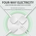 thumbnail image 5 of 2 Pcs Extendable Outlet Extender Stick 180° Rotating - Extendable Length  22"-27" with USB-C & USB-A Ports Reach Outlets Behind Sofas, Tables & Hard Spots Home & Office Use, 5 of 7