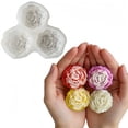 thumbnail image 1 of Vela de peonía: molde de silicona de 3 cavidades para fondant de peonía, apto para resina epoxi floral, cera, jabón, arcilla, yeso, velas de té, gelatina, chocolate y pasteles hechos a mano, 1 of 8