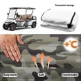 thumbnail image 5 of Uorisanigo Golf Cart Seat Covers Anti-Slip Green Camo Print Golf Cart Seat Towel Blanket Breathable Bench Seat Cover for Yamaha, EZGO, Club Cars, Icon and More 2-Seats Cart, 5 of 7