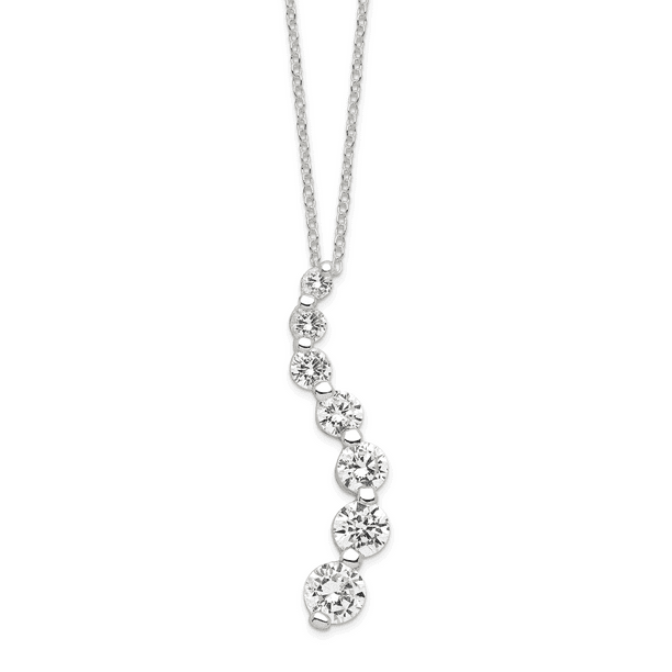 Journey necklace deals cubic zirconia