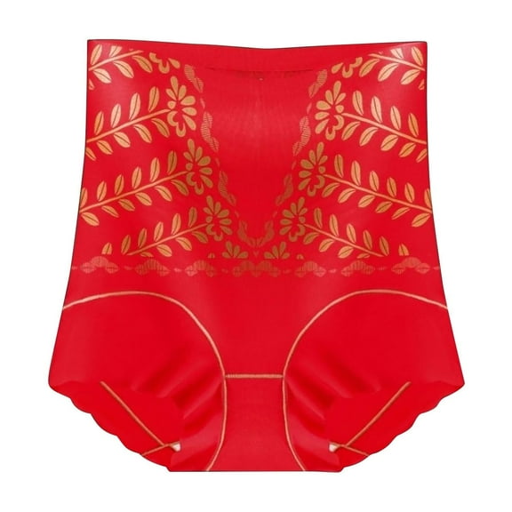 Xfvqtps Women Tummy Control Shapewear Underwear High Waist Body Shaper Slimmming Girdle Waist Trainer Briefs Red