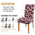 thumbnail image 5 of Leopard Print Dining Chair Covers Set of 4 Chic Animal Pattern Washable Polyester Stretch Slipcovers Removable Seat Protector for Classic Home Decor, 5 of 5