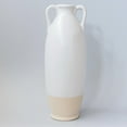 thumbnail image 3 of Set of 2 Cream And White Elephant Ears Handled Vase, 3 of 4