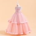 thumbnail image 3 of RXIRUCGD 2025 Vêtements d'Été pour Enfants Robe de Princesse Sans Manches Col Rond Brodée en Trois Dimensions Robe de Soirée, 3 of 8