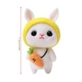 thumbnail image 1 of DIY Felting Wool Rabbit Doll Craft Material Package Tools, Kids, Adults, Handmade, Improve Hands On Ability, Watermelon, Carrot, Peach, Strawberry, 1 of 7