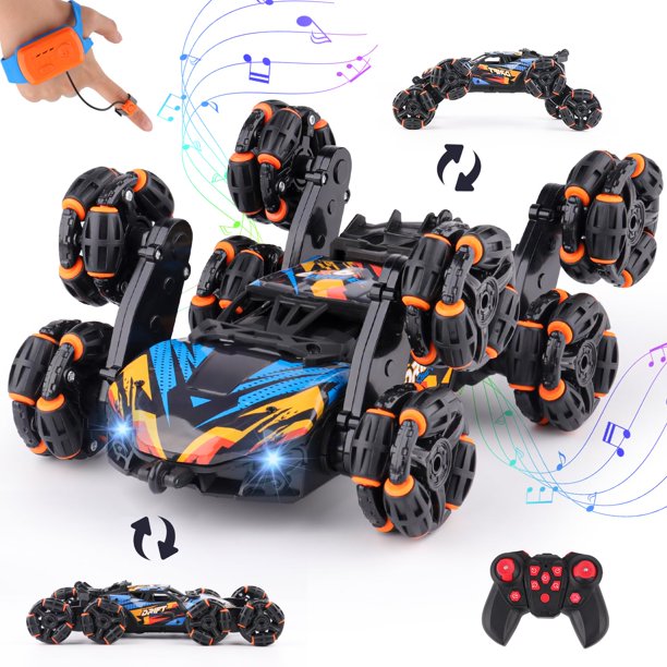 RC Stunt Car NEXBOX Cool de 8 ruedas con control manual para niños