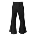 thumbnail image 3 of 70s Disco Pants for Men Mens Bell Bottom Dress Pants Stylish Dancing Trousers (Black L), 3 of 3