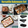 thumbnail image 4 of 10-Piece Baking Pans set, Stainless Steel Bakeware Set for Oven, Include Cake Pan/Baking Cookie Sheet/Pizza/Muffin/Loaf Pan, Non-Toxic & Heavy Duty, Dishwasher Safe, 4 of 7