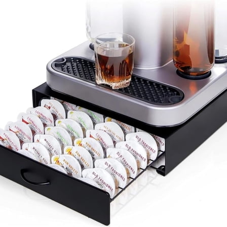 Holds 40 Bartesian Capsules – Stackable Pods Organizer Compatible with BEV by Black & Decker Cocktail Machine