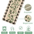 thumbnail image 2 of Spring Eucalyptus Leaves Greenery Table Runner, Black White Buffalo Plaid Check Kitchen Dining Table Decor, Green Plants Botanical Summer Farmhouse Home Decoration Party Supply 13 x 90 Inches, 2 of 6