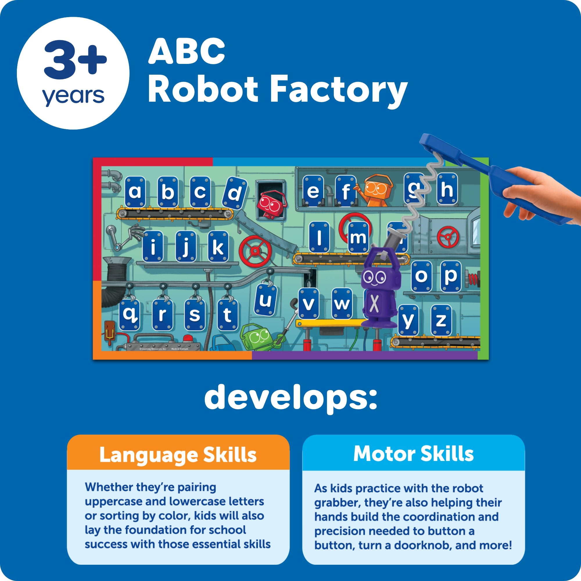 Learning Resources ABC Robot Factory - ABC Toys, Vocabulary Practice Game, Ages 3+