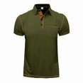 thumbnail image 3 of Men's Short Sleeve Henley Pullover Light Weight Tee Shirts Button Shirt Top for Summer Casual Green S, 3 of 9