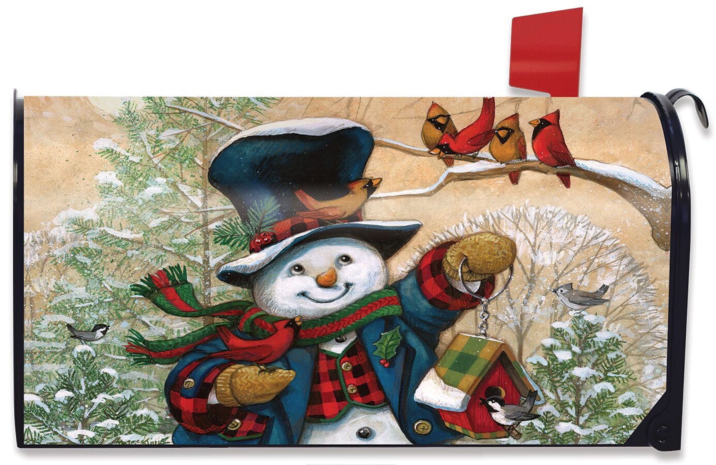 Briarwood Lane Celebrate Winter Snowman Large Mailbox Cover Primitive *Oversized*