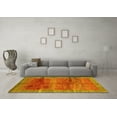 thumbnail image 3 of Ahgly Company Indoor Square Abstract Yellow Contemporary Area Rugs, 4' Square, 3 of 4