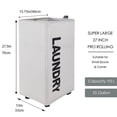 thumbnail image 3 of Caroeas XX-Large Laundry Baskets 95L Tall with Leather Handle, Laundry Basket on Wheels , Collapsible Laundry Hamper, Rolling Hamper Dorm Baskets, 3 of 7