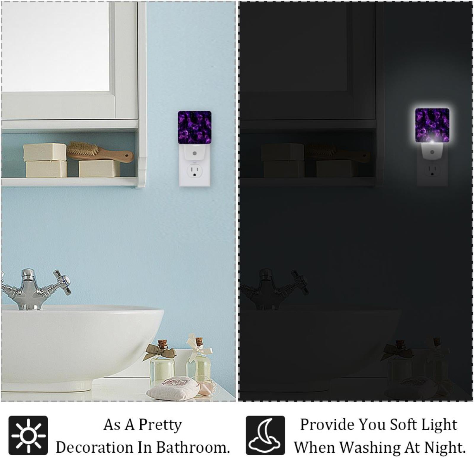 PhooArto Dreamcatcher Purple Pattern Plug in LED Night Light Auto Sensor Dusk to Dawn Decorative Night for Bedroom, Bathroom, Kitchen, Hallway, Stairs, Baby's Room, Energy Saving