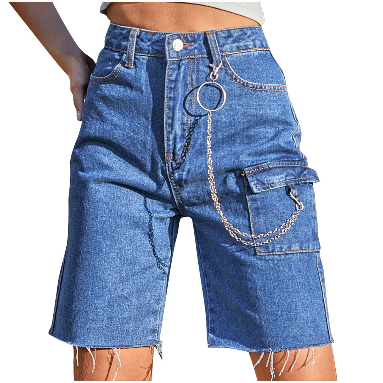 Suoli Shorts & Bermuda Shorts in Blue Womens Clothing Shorts Knee-length shorts and long shorts 