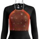 thumbnail image 2 of Playeras,Blusas y Tops,Ropa para Mujer Mujeres Negro Tank Top Diamante de imitación Muslo Club Sujetador sexy Diamante Chaleco Sisa Top corto Malla Crop Tank Chaleco (Orange, L), 2 of 4