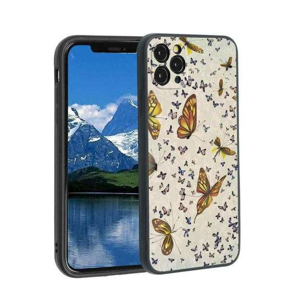 Butterfly-118 Phone Case, Degined for iPhone 11 Pro Case Men Women, Flexible Silicone Shockproof Case for iPhone 11 Pro