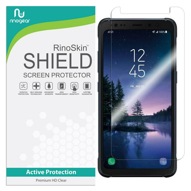 Galaxy S8 ACTIVE Screen Protector RinoGear Flexible HD Crystal Clear Anti-Bubble Unlimited