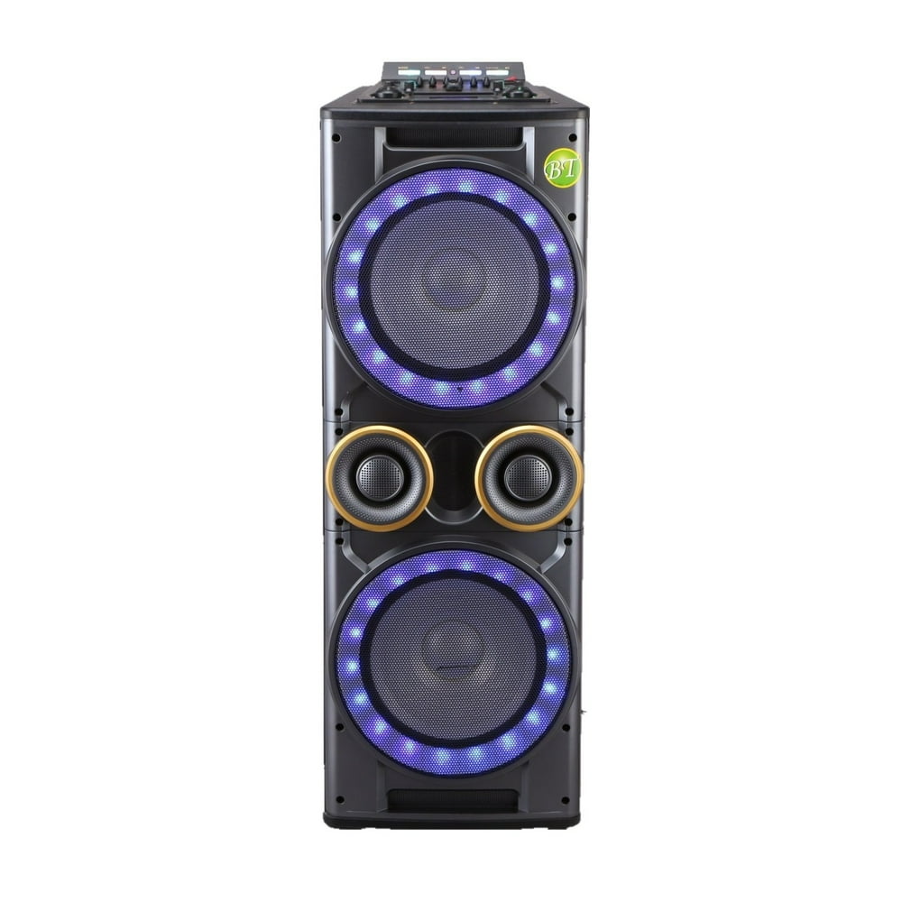 12x2 Inch Large Woofer Tweeter Combo Fm Usb Sd Bluetooth Speaker For Party