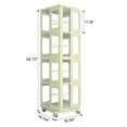 thumbnail image 4 of 4-Tier Rotating Bookshelf, Adjustable Shelves 360-Degree Spin, Durable All-Steel Construction with Silent Rolling Wheels, Space-Saving for Small Bedrooms/Study Rooms, Yellow, 4 of 7
