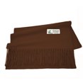 thumbnail image 3 of Unisex Winter Solid Plain Scarves Wool Feel Classic Super Soft Luxurious Scarf - Brown, 3 of 5
