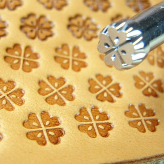 Leather Stamping Tool, Four Leaf Clover Stamp, O8, Leather Stamping Tool Stamp, Craft Japan Leathercraft Tool