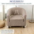 thumbnail image 6 of AIGIA Club Chair Covers Slipcover 1Piece Leaf Jacquard Stretch Tub Chair Cover Barrel Chair Covers Couch Furniture Protector, 6 of 10