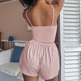 thumbnail image 5 of B91xZ Women's Plus Size Satin Pajama Set Two-piece Sleepwear Button-Down Pajama Set,Pink M, 5 of 5