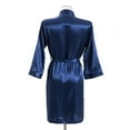 thumbnail image 4 of Sakmal Satin Robes for Women Knee Length Lightweight Loungewear for Women Blue House Womens Robe XXL, 4 of 6