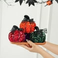 thumbnail image 4 of ZLBDYG Sparkling Handmade Halloween Pumpkin Decor - Glitter Table Centerpiece for Indoor Thanksgiving and Autumn Family Gathering, Festive Holiday Tabletop Display, 4 of 9