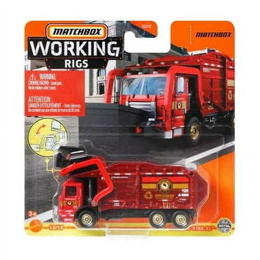 Matchbox Working Rigs Metal Vehicle - GARBAGE KING XL (Red)(HFH34) 13/16