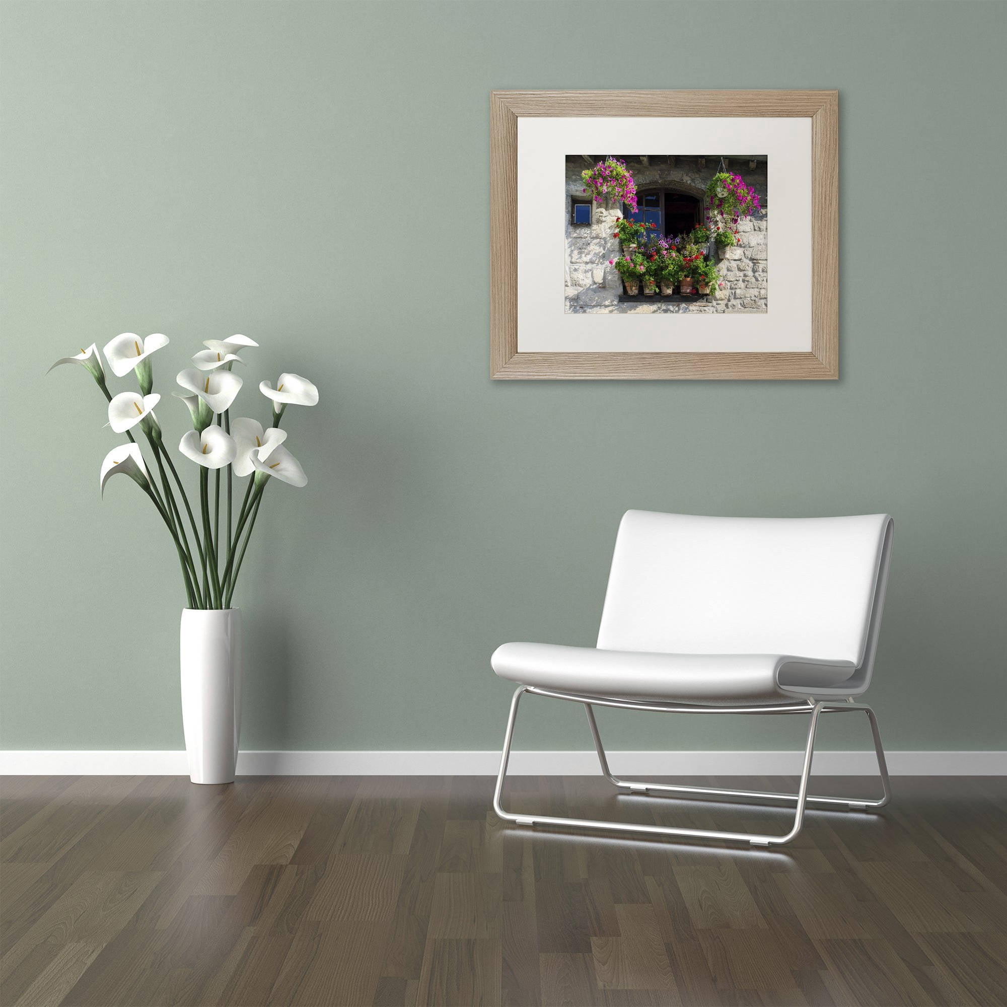 Trademark Fine Art "Window Dressing" Canvas Art by Michael Blanchette Photography White Matte, Birch Frame