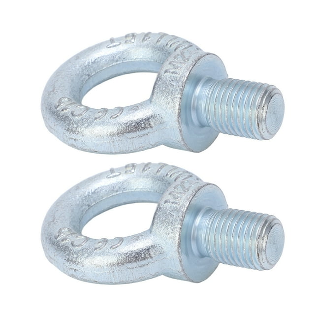 Lifting Shoulder Eye , 2PCS Lifting Galvanized Carbon Steel Eyebolts Deep Threaded Lifting Shoulder Eyebolt, Round
