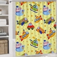thumbnail image 5 of Bathroom Set of 4 with Non-Slip Rugs, Toilet Lid Cover And Bath Mat, 4Pcs Cute Green Dinosaur Shower Curtain Sets With Waterproof Bathroom Decor Sets with Curtain And Rugs,12 Hooks, 71 X 71 Inch, 5 of 5