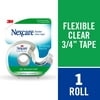 Nexcare Flexible Clear First Aid Tape w/ Dispenser, 3/4" x 7 yds