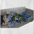 thumbnail image 6 of Landscape Soft Flannel Fleece Blanket, Infinity Pool with Palms Reflections and Crystal Water Tropic Resort Photo, Cozy Plush for Indoor and Outdoor Use, 70" x 90", Blue Green White, by Ambesonne, 6 of 6
