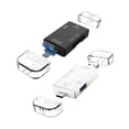 thumbnail image 4 of Lector de tarjetas 6 en 1 OTG USB 3.0 tipo C para tarjetas Secure Digital/TF (blanco) WDOplteas  Para estrenar, 4 of 9