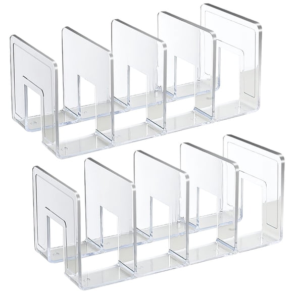 SAYEEC Acrylic File Holder, Clear File Sorter Desk File Organizer, Sturdy Desktop File Folder Organ