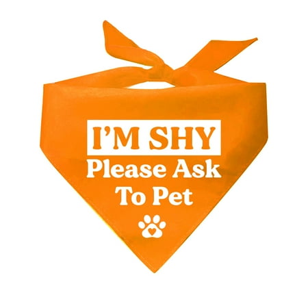 I m Shy Please Ask To Pet Triangle Dog Bandana
