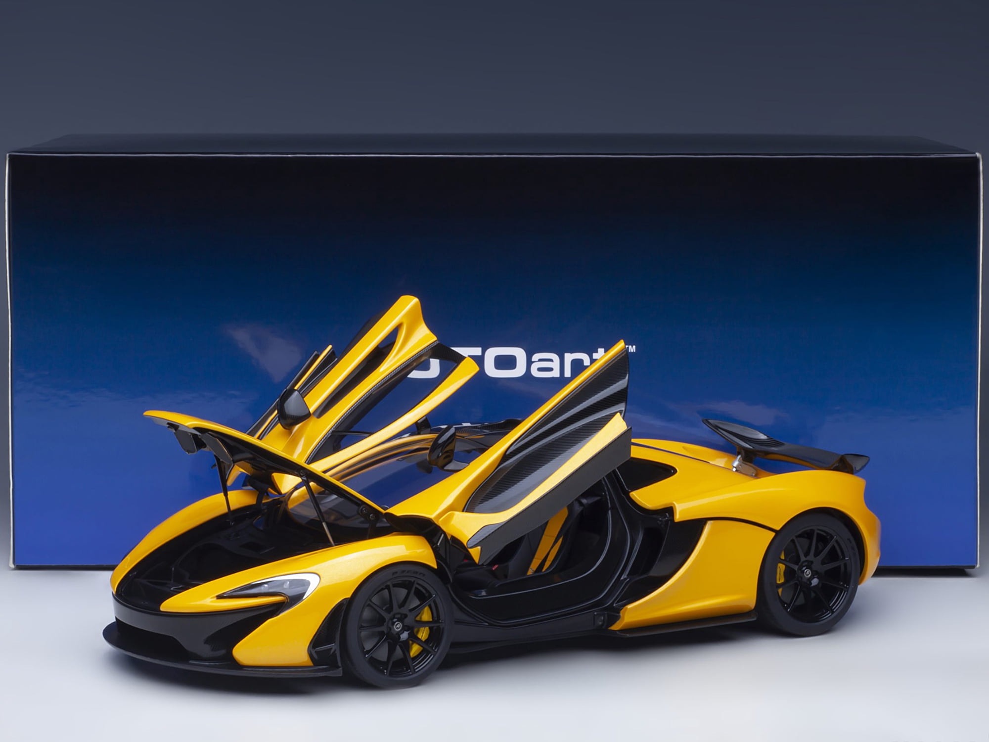 McLaren P1 Volcano Yellow with Yellow and Black Interior 1/18