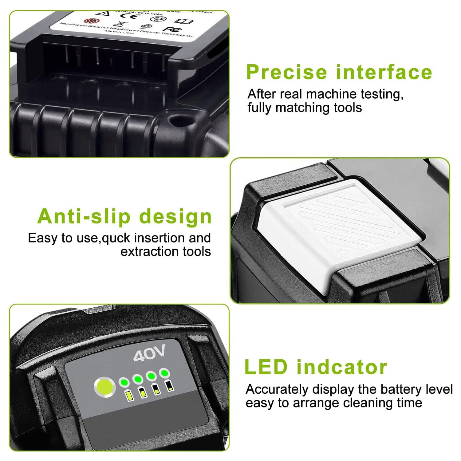 2Pack 8.0Ah Replacement for Ryobi 40V Battery OP4026 OP4030 OP4040 OP4050 OP4060 OP40602 OP4060A OP4075A