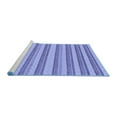 thumbnail image 2 of Ahgly Company Machine Washable Indoor Square Solid Blue Modern Area Rugs, 3' Square, 2 of 4