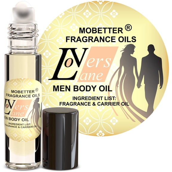 MOBETTER FRAGRANCE OILS Lovers Lane Men Cologne Body Oil 1/3 oz roll on Glass Bottle
