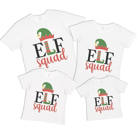 

7 ate 9 Apparel Matching Family Merry Christmas Shirts - Elf Squad White T-Shirt 3T