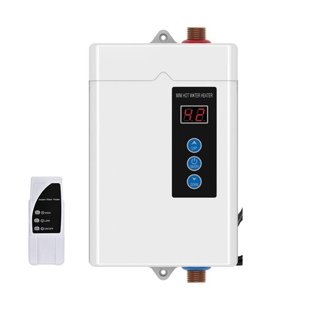 3000W Tankless Water Heater Electric,Instant Hot Water Heater With Remote Control, LCD Touch Screen Water Heat ,Digital Temperature Display
